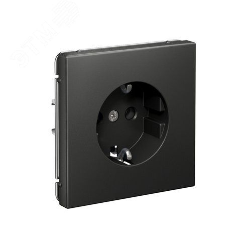 ARTGALLERY РОЗЕТКА с заземлением, 16А, механизм, быстрозажимные клеммы, базальт - фото 2