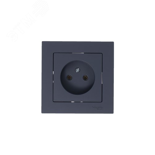 Розетка ATLASDESIGN без заземления 16А механизм грифель - фото 7