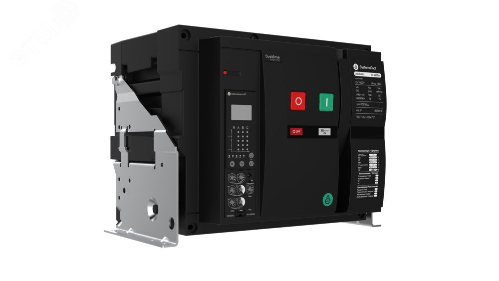 Автоматический выключатель воздушный 12N 4P 6.0E СТАЦ ГП MCH+MX+XF AC230V SDE2 SPA16N124FHNN54W Systeme Electric