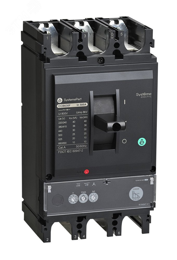Автоматический выключатель в литом корпусе SYSTEMEPACT CCB400 150KA S1.3M 3P3D 320A рычаг SPC400L32013M3DF Systeme Electric