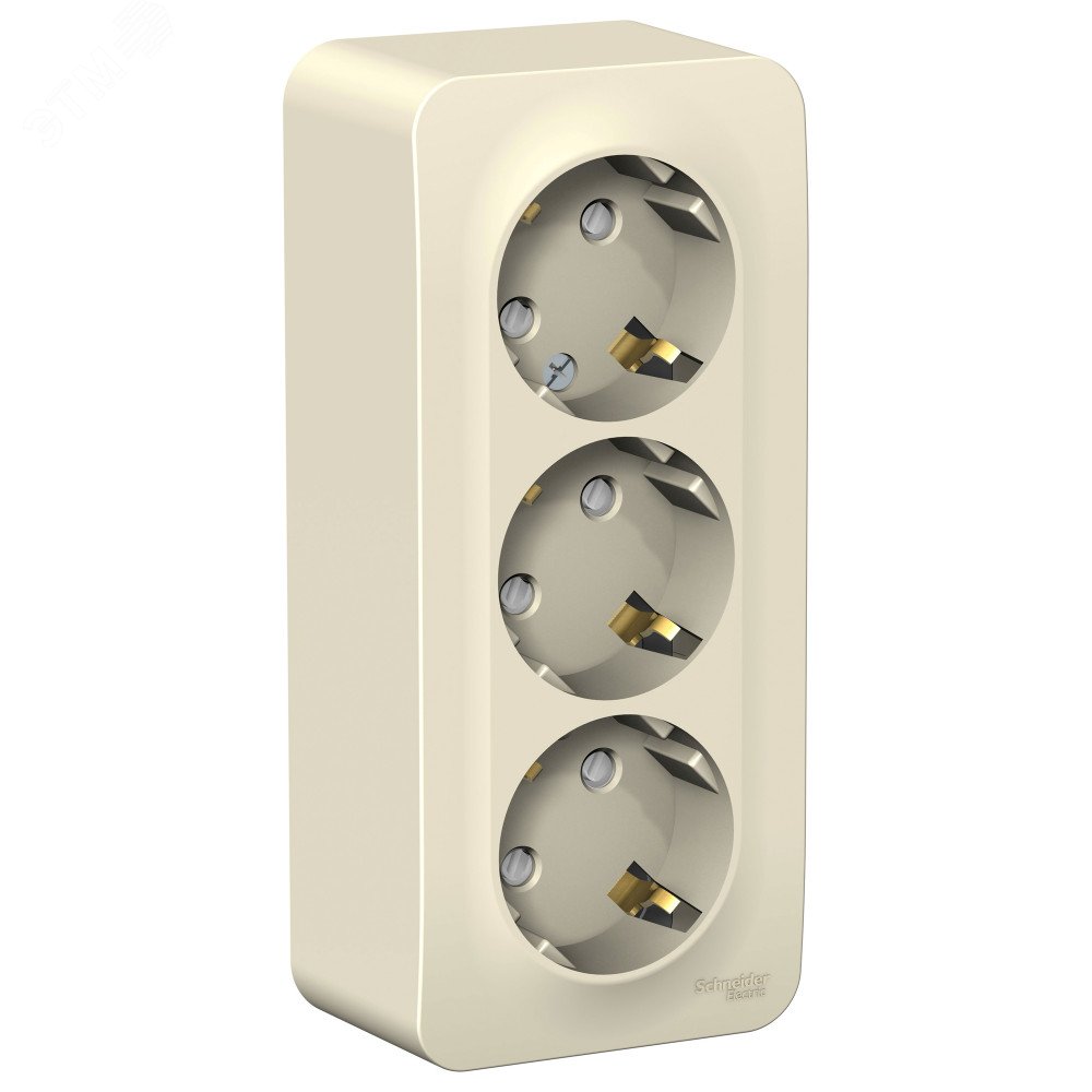 Изображение товара Наружная розетка Blanca 3 места с заземлением и шторками 16А 250В