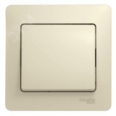 Изображение товара Выключатель одноклавишный bежевый серии Glossa от Systeme Electric