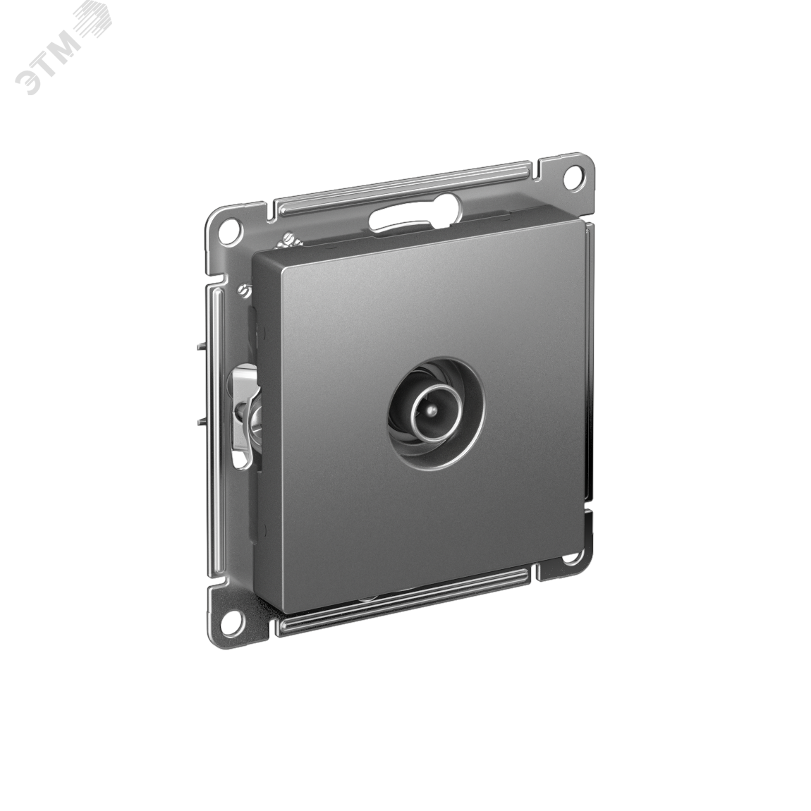 Изображение товара Розетка ATLASDESIGN TV проходная 4DB стальной цвет от Systeme Electric