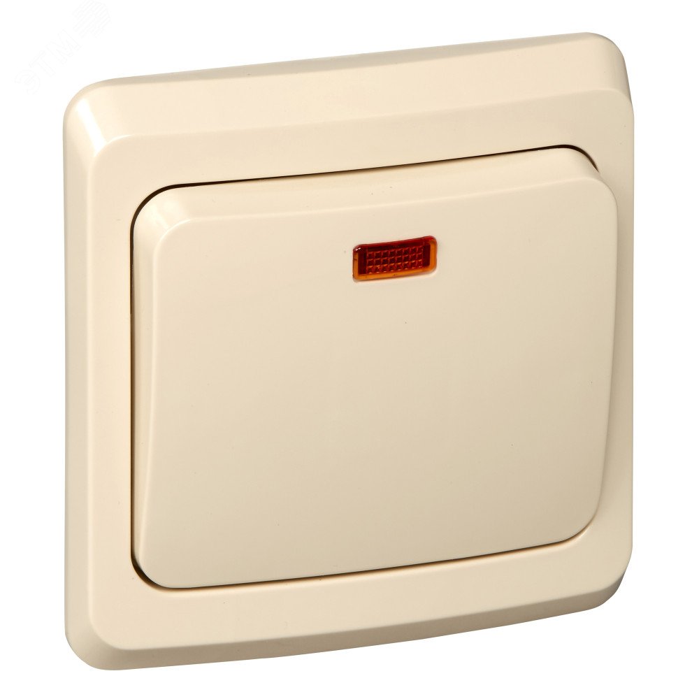 Изображение товара Переключатель одноклавишный скрытой установки с подсветкой Systeme Electric ЭТЮД