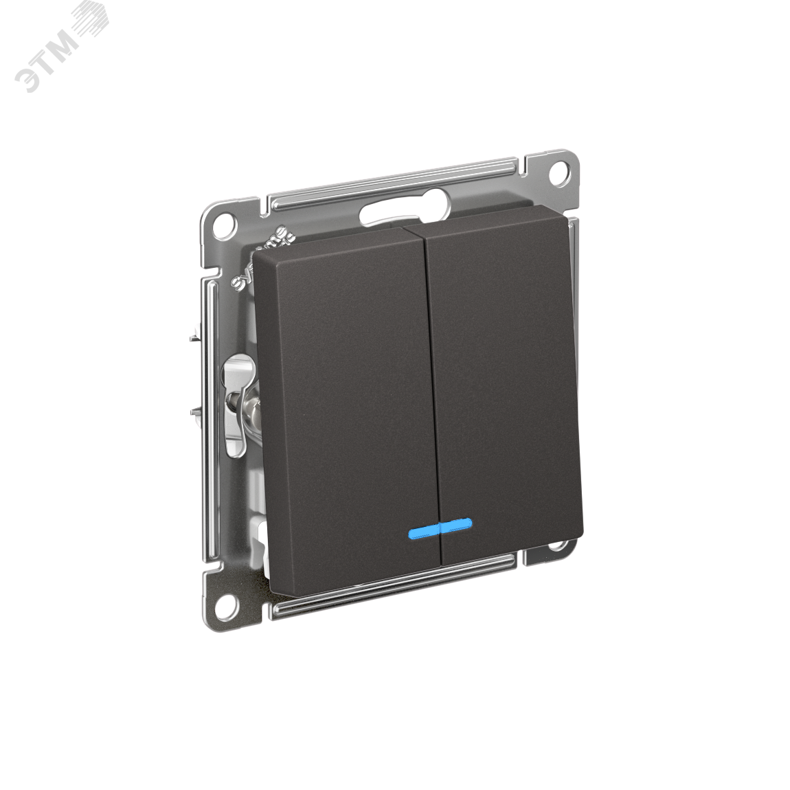 Изображение товара ATLASDESIGN 2-клавишный выключатель с подсветкой для скрытого монтажа