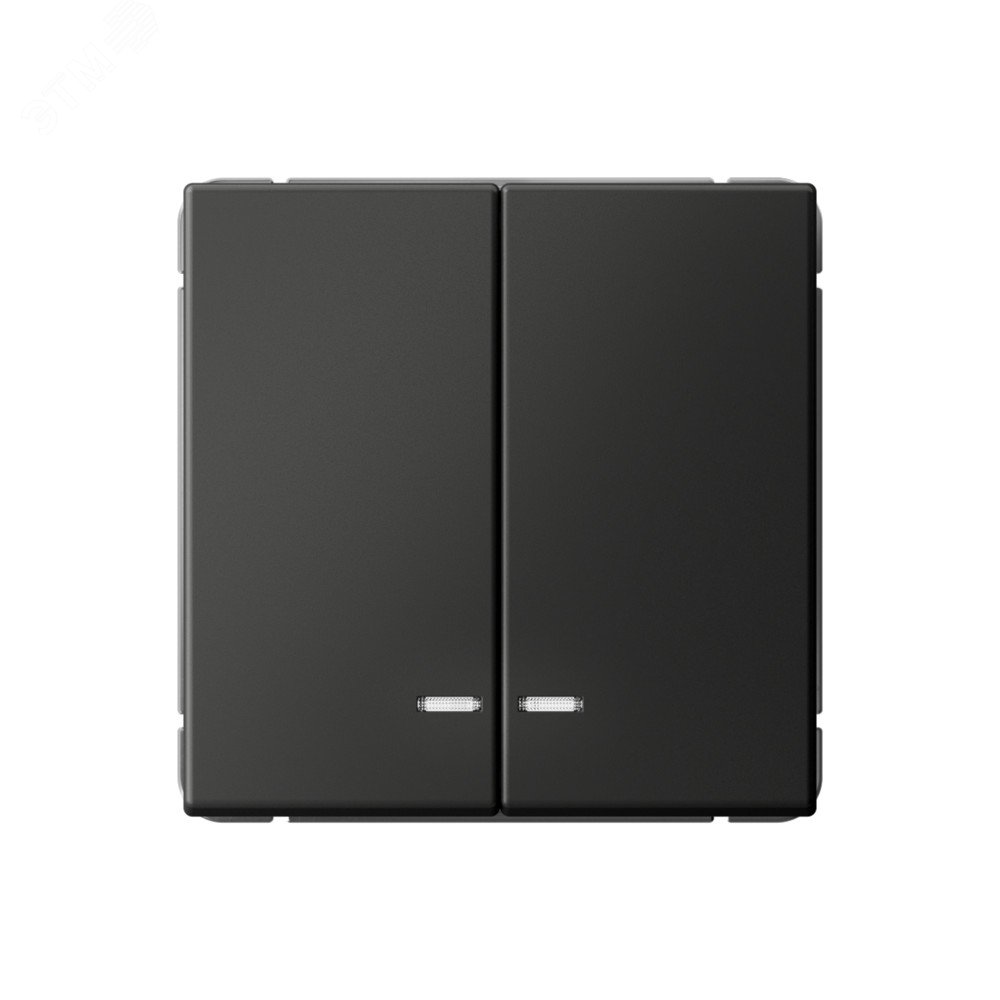 Изображение товара ARTGALLERY 2-клавишный выключатель с подсветкой базальт 10А V