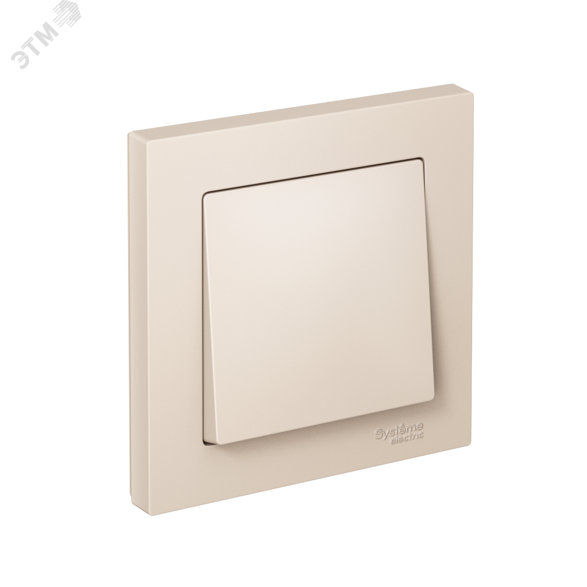 Изображение товара Одноклавишный выключатель AtlasDesign 10А бежевый в сборе