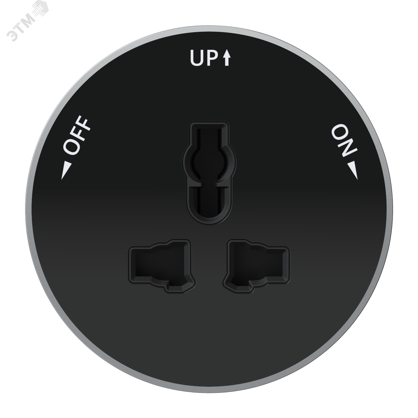 Изображение товара Универсальная круглая розетка MultiTrack 13А 250В антрацит