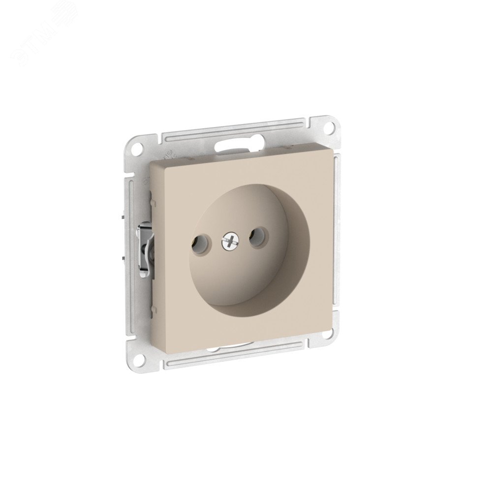 Изображение товара Розетка без заземления и шторок AtlasDesign 16А Песочный Systeme Electric