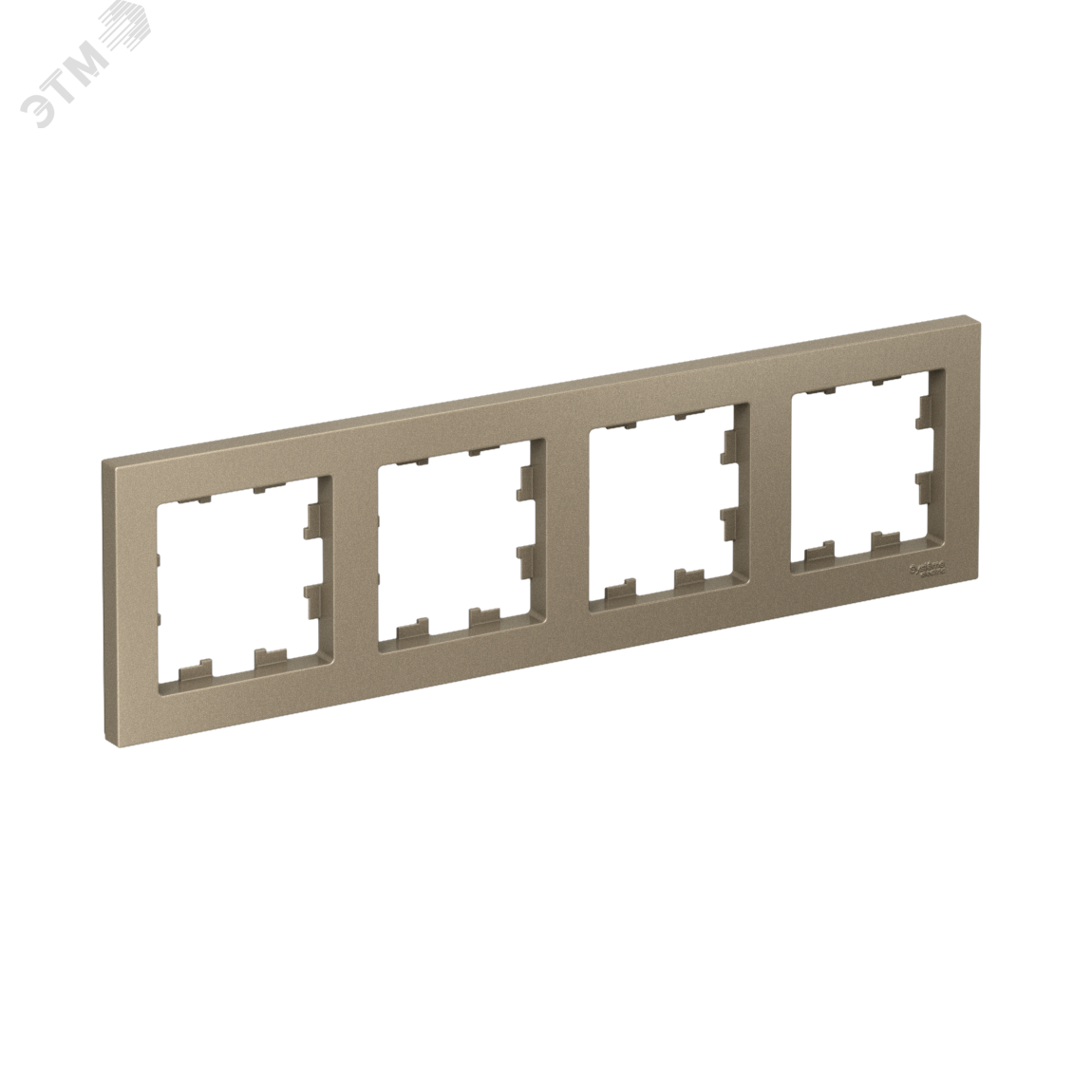 Изображение товара Рамка четырехпостовая AtlasDesign шампань для электроустановочных изделий