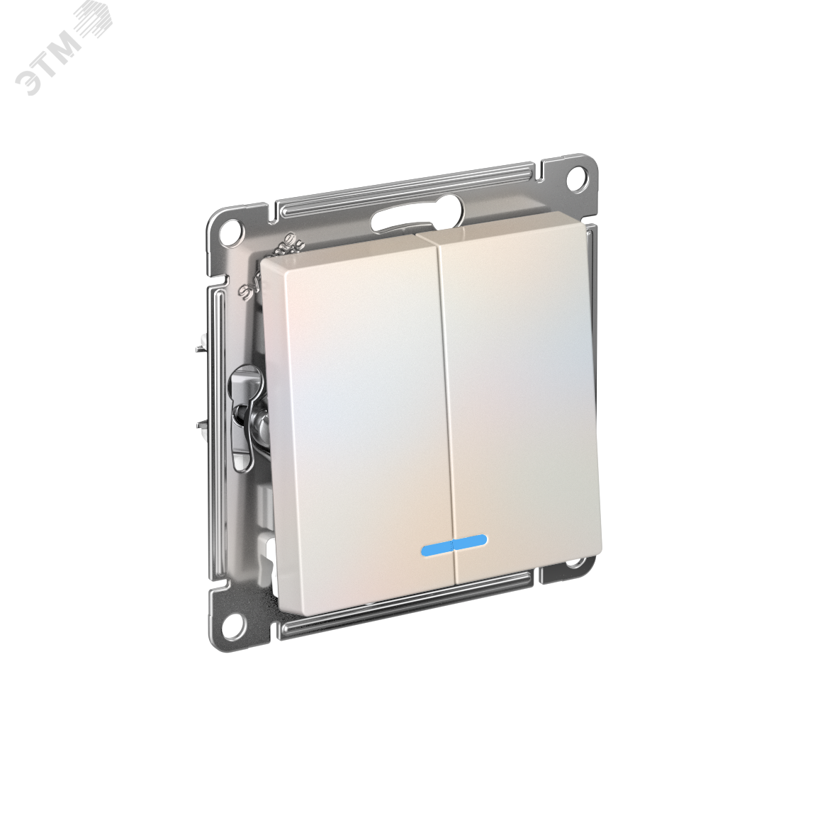 Изображение товара Выключатель двухклавишный ATLASDESIGN с подсветкой Systeme Electric