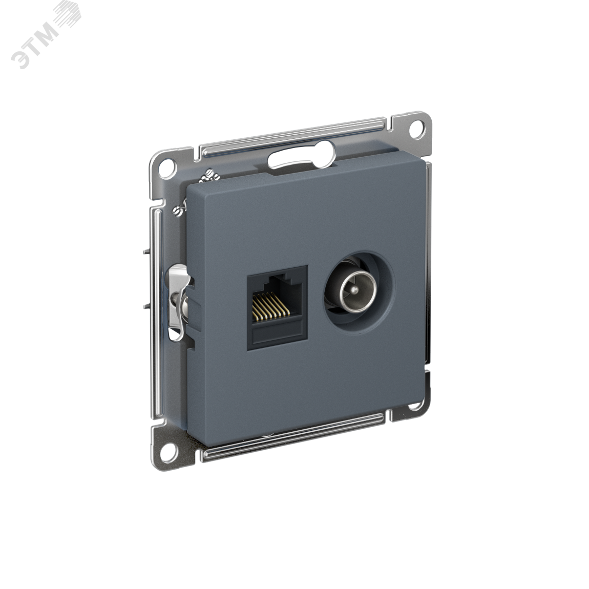 Изображение товара Розетка AtlasDesign двойная компьютерная и TV с RJ45 и TV для монтажа скрытым способом