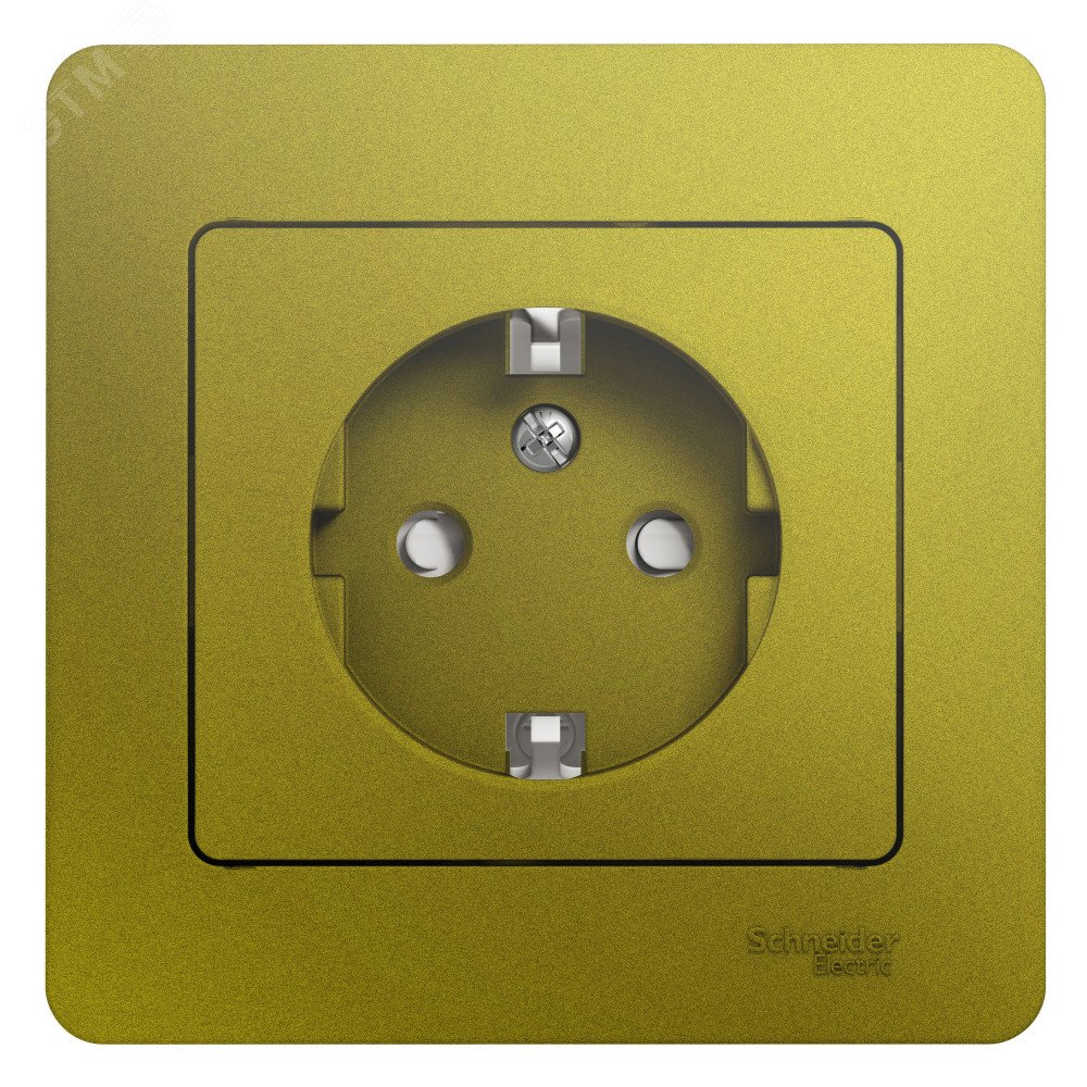Изображение товара Розетка GLOSSA с заземлением фисташковая от Systeme Electric