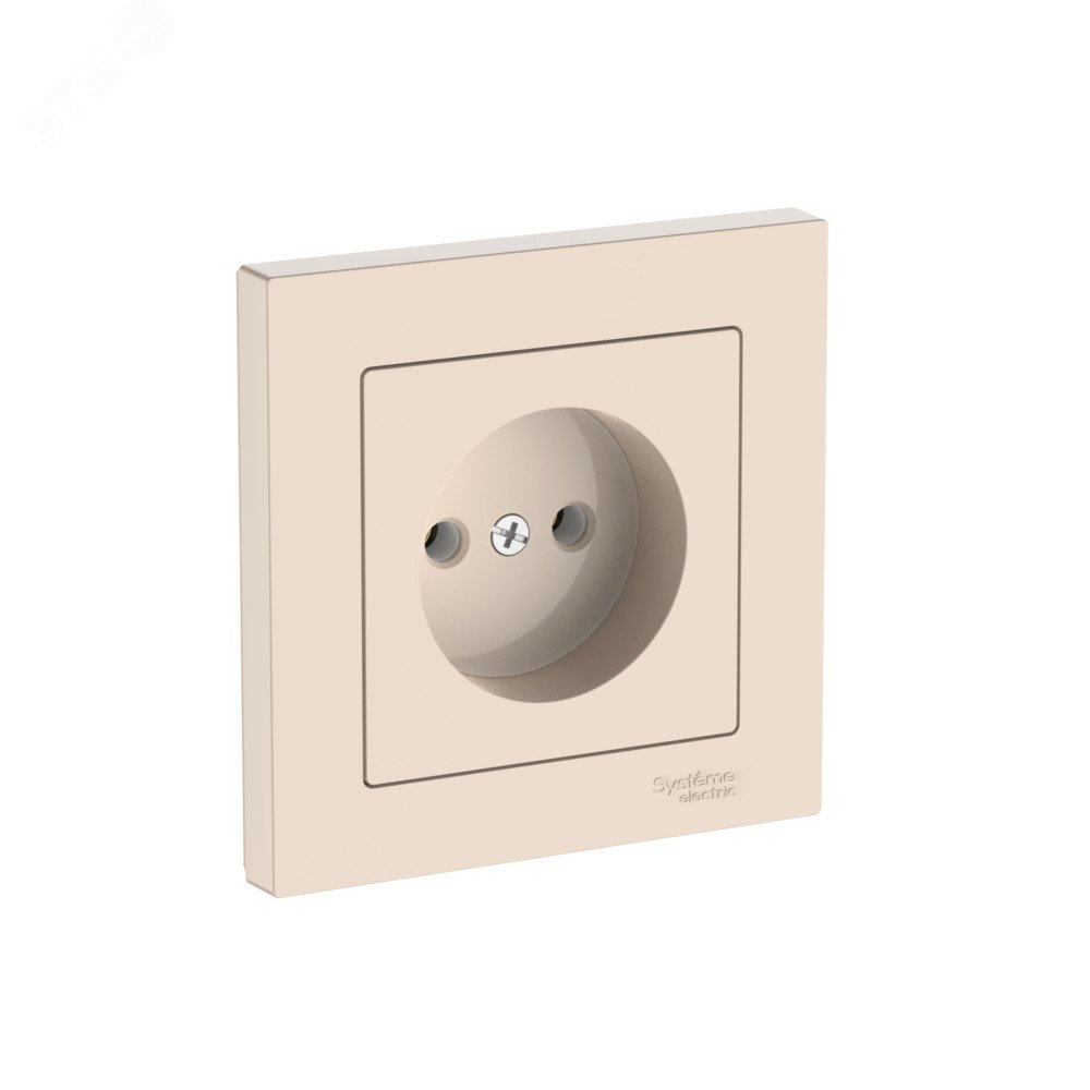 Изображение товара ATLASDESIGN Розетка без заземления 16А бежевый цвет