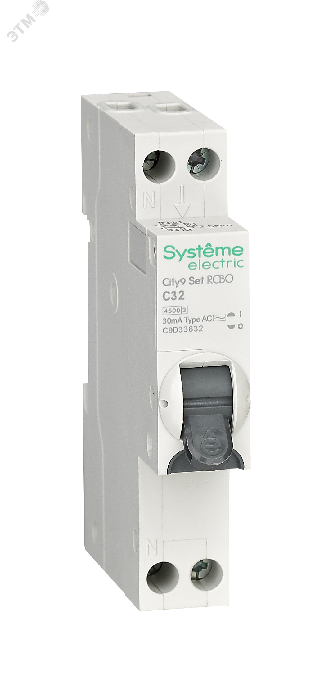 Изображение товара Выключатель автоматический дифференциального тока City9 Set 1P+N 32A 30мА C 4.5kA