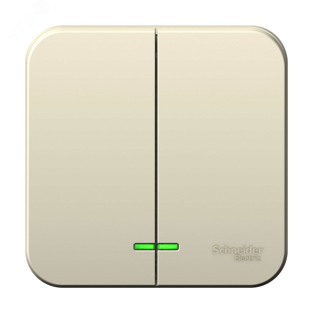 Изображение товара Выключатель наружный двухклавишный Blanca с подсветкой 220V IP20