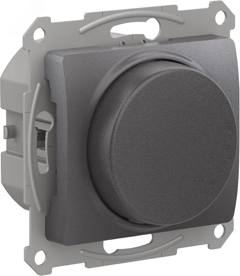 Изображение товара ГЛОССА светорегулятор диммер поворотно-нажимной LED 400Вт графит