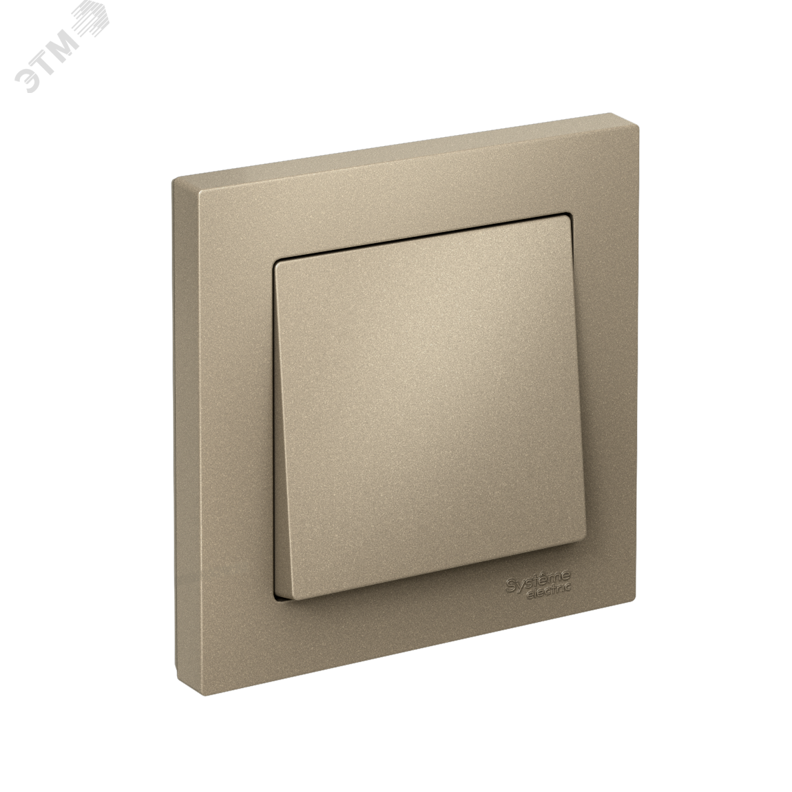 Изображение товара Выключатель одноклавишный AtlasDesign 10А шампань IP20 монтаж скрытый