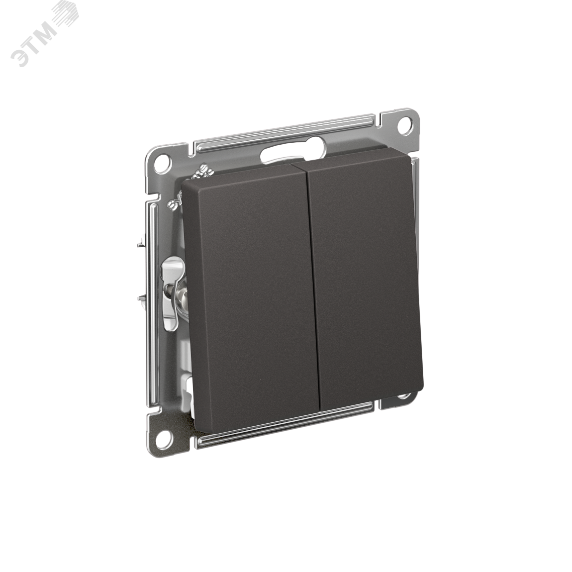 Изображение товара ATLASDESIGN 2-клавишный выключатель серии AtlasDesign 250 В 10 А черный