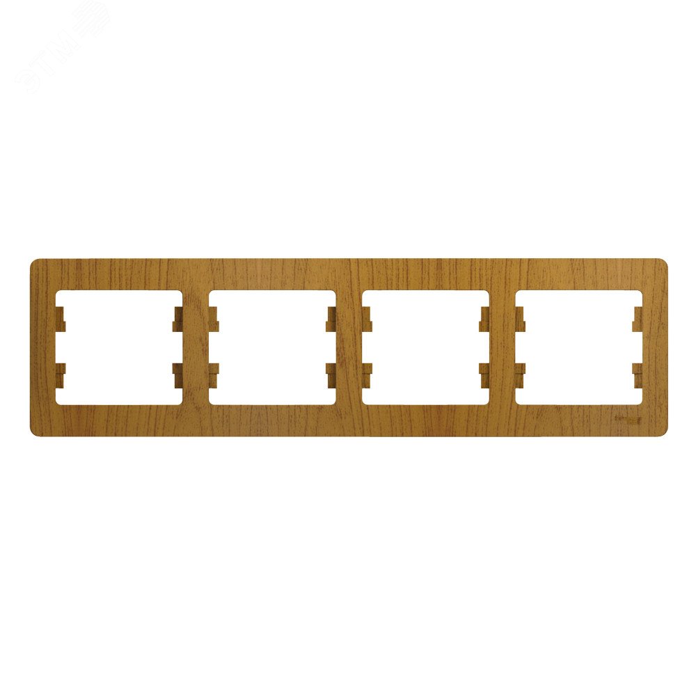 Изображение товара Горизонтальная рамка GLOSSA 4 поста дуб для электроприборов