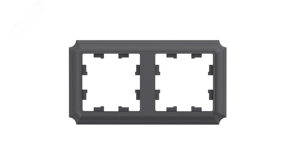 Изображение товара AtlasDesign Antique 2-постовая рамка базальт универсальная для двойных переключателей