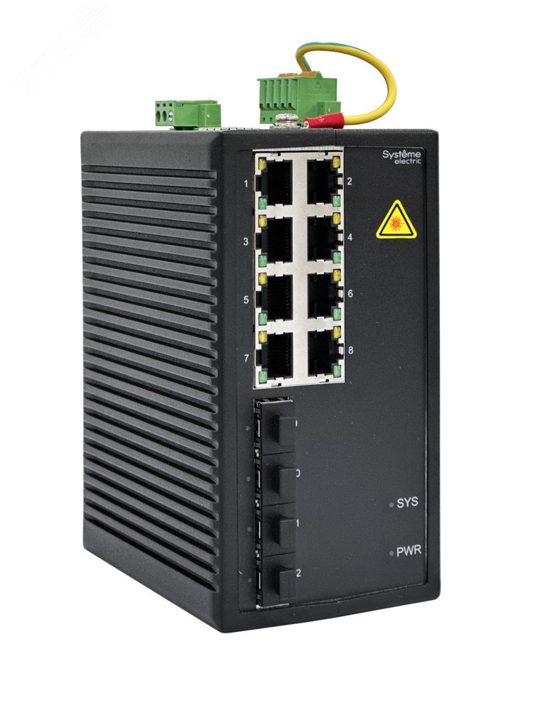 Изображение товара Коммутатор промышленный управляемый Ethernet L2, 8x10/100/1000BaseT, 4x100/1000BaseX SFP (шт)