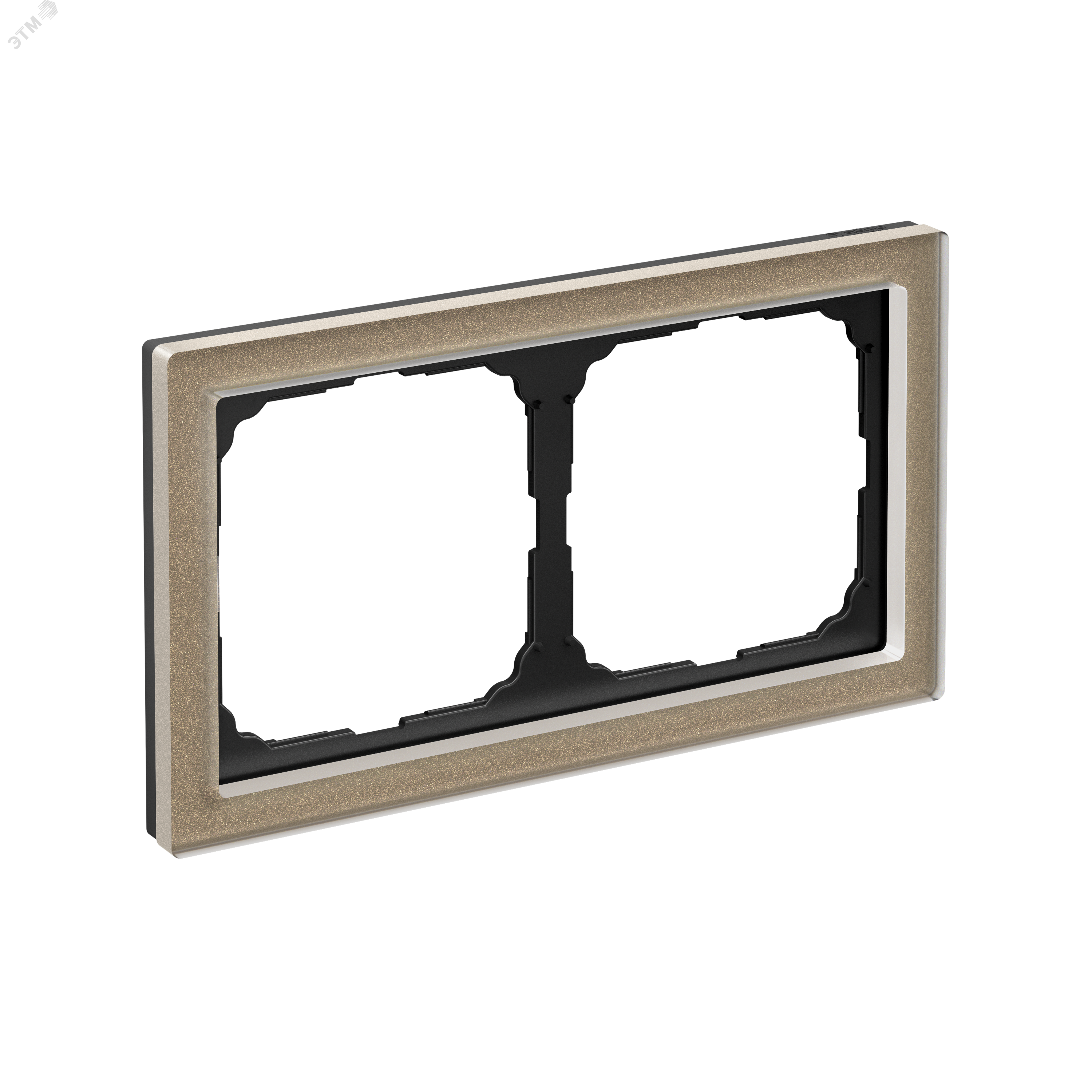 Изображение товара Двухпостовая рамка для фотографий ArtGallery Pure из органического стекла шампань