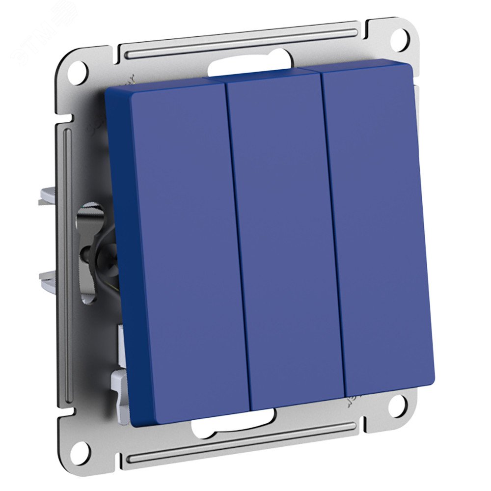 Изображение товара Выключатель трехклавишный серия ATLASDESIGN Systeme Electric аквамарин