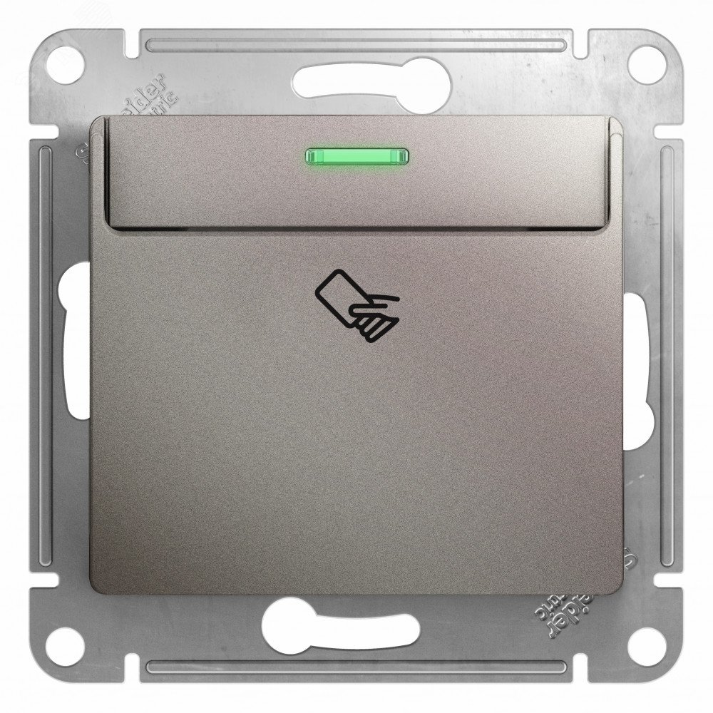 GLOSSA Карточный выключатель схема 6 платина GSL001269 Systeme Electric - превью 3