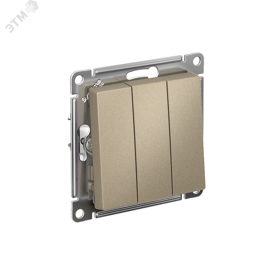Изображение товара Трехклавишный выключатель ATLASDESIGN 10А шампань 220-250В