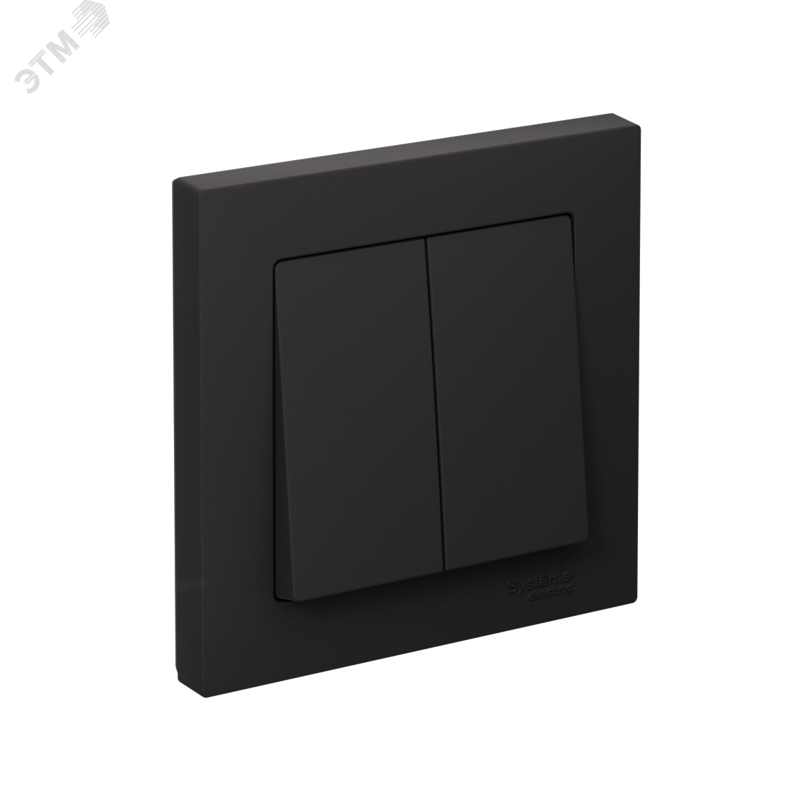 Изображение товара AtlasDesign 2-клавишный выключатель с быстрозажимными клеммами 10А антрацит