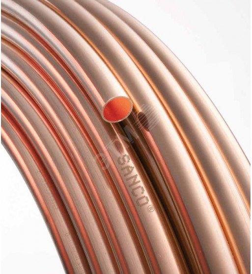 Труба медная отожженная в бухтах SANCO D 15 х 1.0 EN 1057 бухта 50 м ...