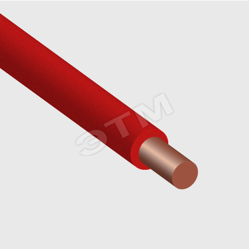Провод силовой ПуВ 1х1.5 красный ТРТС однопроволочный  Элпрокабель - превью 2