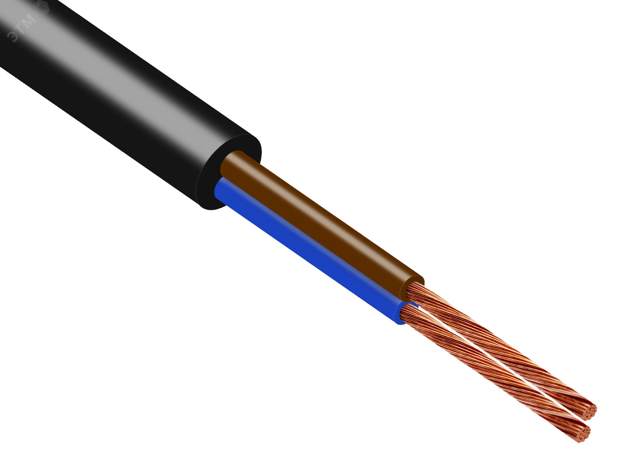 Изображение товара Провод ПВСнг(А)-LS 2*0.75 Ч 100м ТРТС (м)