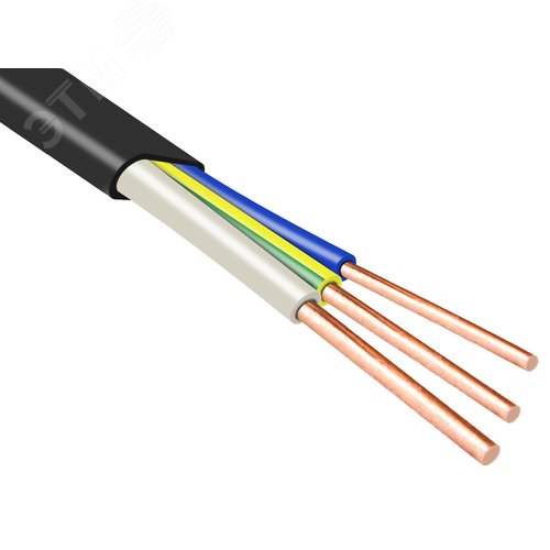 Кабель силовой ППГ-Пнг(А)-HF 3х1,5-0.660 плоский  бухта 100м ТРТС - фото 1