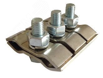 Изображение товара Зажим соединительный плашечный ПС-3-1 для стационарного монтажа, сталь оцинкованная 120-150 мм