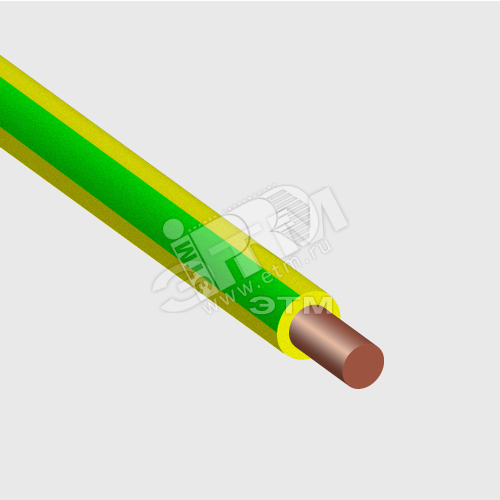 Провод силовой ПуВ 1х2.5 желто-зеленый (500м) ТРТС  Радиус - превью 2