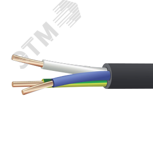 Кабель силовой ВВГ-нг(А)-LSLTx 3х2,5ок(N, PE)-0,66 ТРТС (А) 100м ТРТС - фото 1