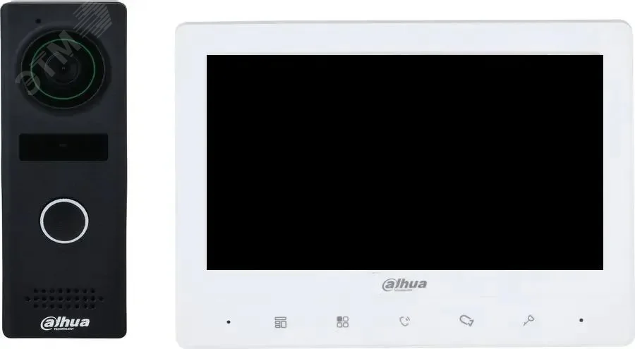 Изображение товара Комплект видеодомофона аналоговый Dahua с вызывной панелью и 7-дюймовым монитором