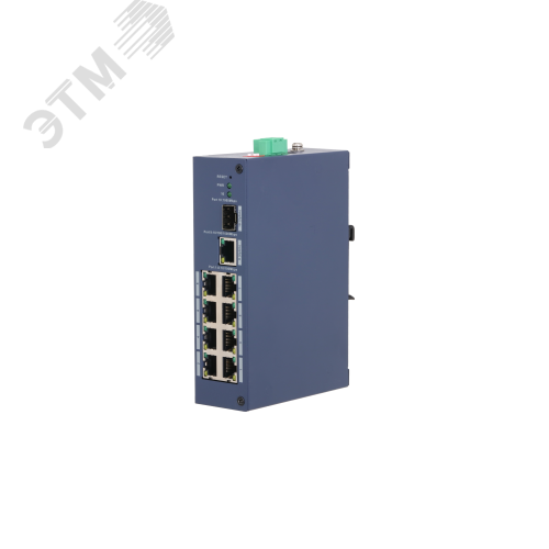 Изображение товара Коммутатор неуправляемый 8x100Мбит/с (RJ45 с PoE+,PoE++), 1x1Гбит/с (RJ45) + 1xГбит/c (SFP) 90Вт (шт)