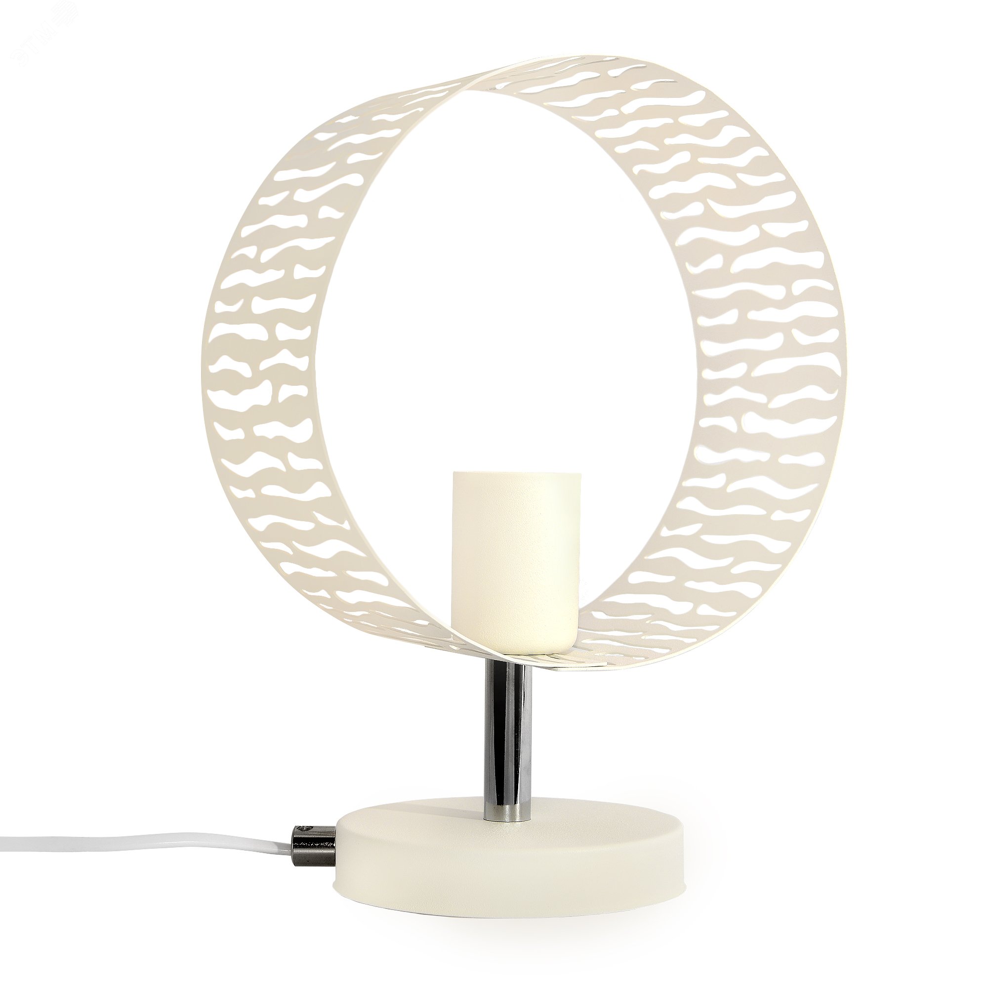 Изображение товара Настольный светильник Дакар ННБ 63-60-020 белый муар с металлическим рассеивателем