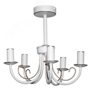 Изображение товара Светильник Рустика 253 белый патина НСБ 01-5х60-123 Е14 ИУ (шт)