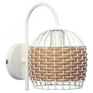 Изображение товара Светильник Кантри 511 белый муар НББ 01-60-175 ИМ настенный оплетенный (шт)