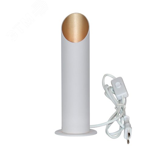 Изображение товара Светильник настольный Соната 250 ННБ 63-60-009 белый золотистый/шнур бел (упак)