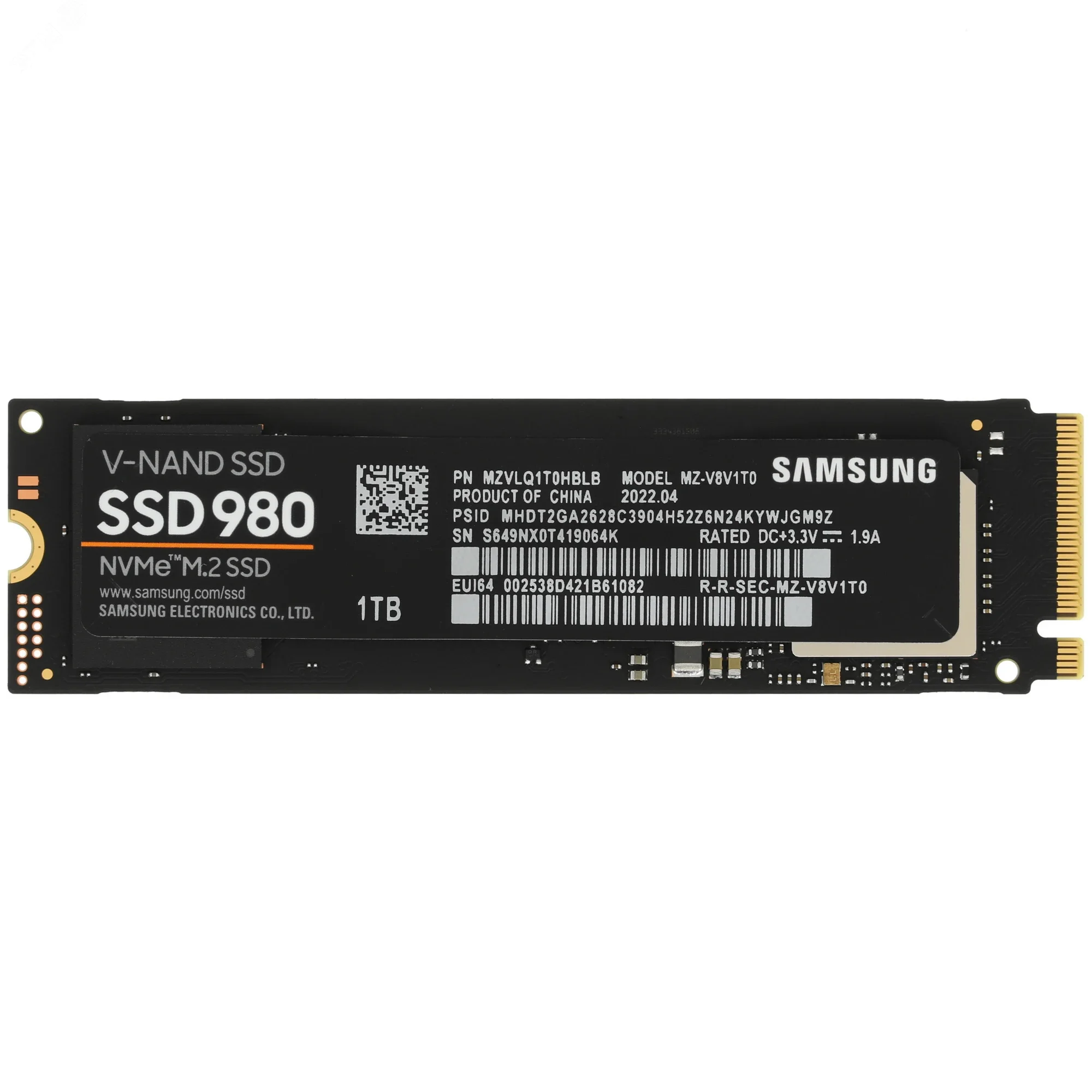 Изображение товара SSD M.2 2280 1TB Samsung 980 NVMe 3D NAND TLC PCIe 3.0 x4