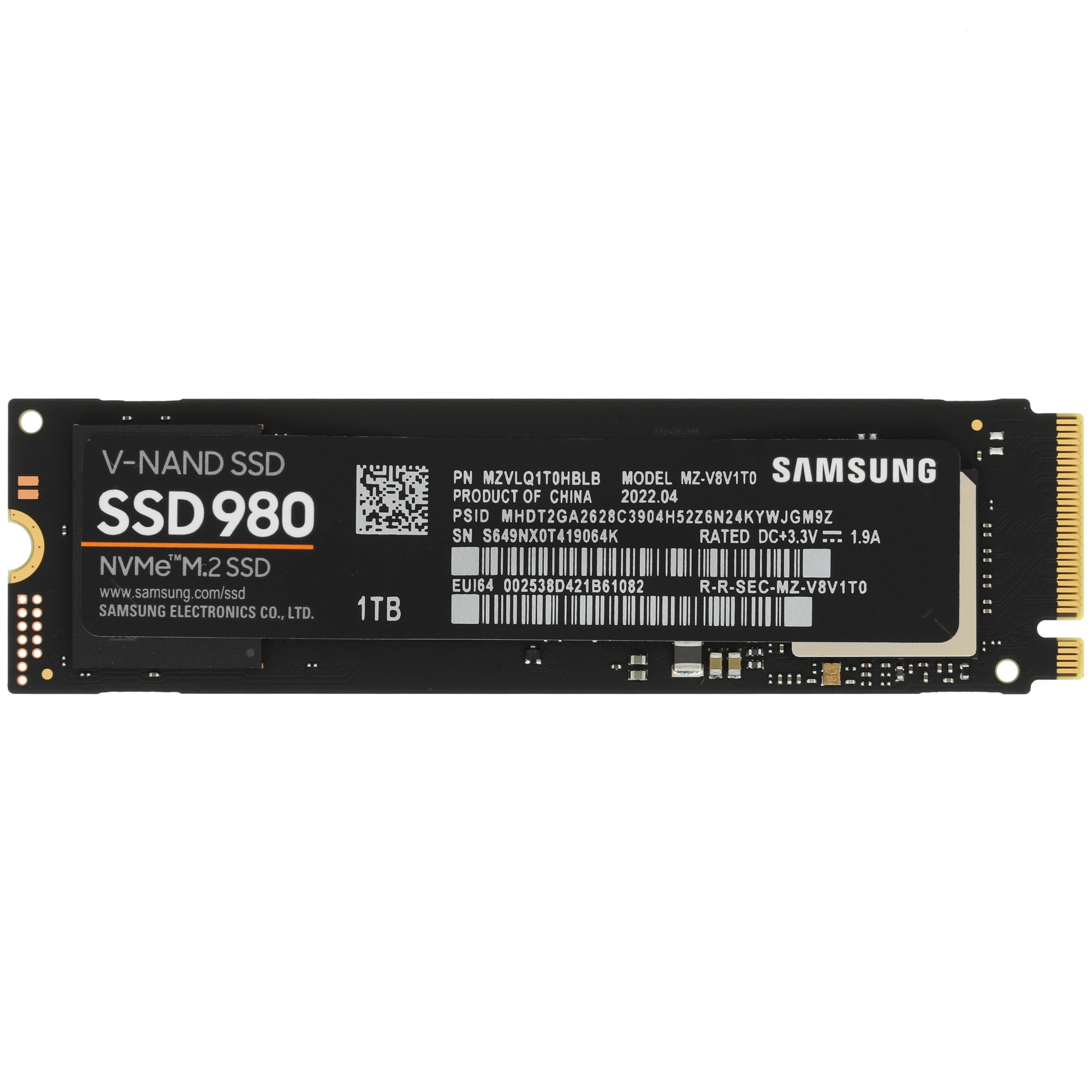 Накопитель SSD M.2 2280 1TB 980, NVMe, 3D NAND TLC, 3500/3500 Мб/с