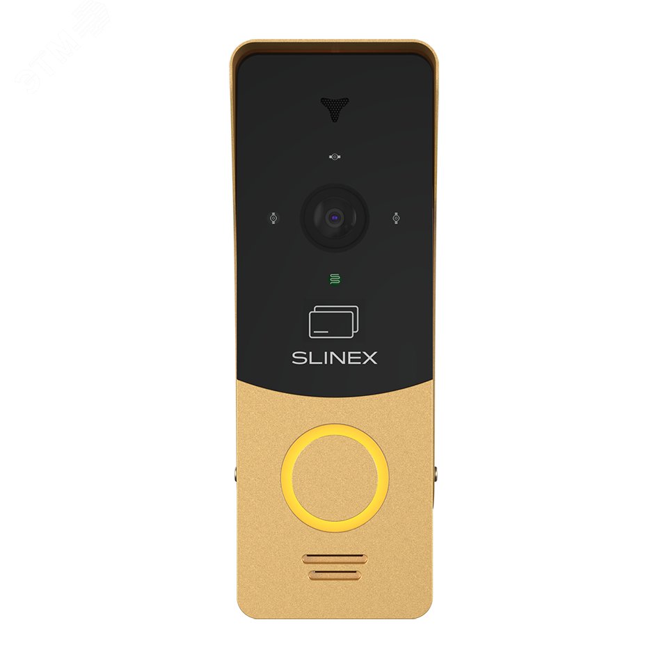 Панель вызывная для видеодомофона со встроенным контроллером и считывателем бесконтактных карт EM-Marin ML-20 CRHD Gold+Black SLINEX