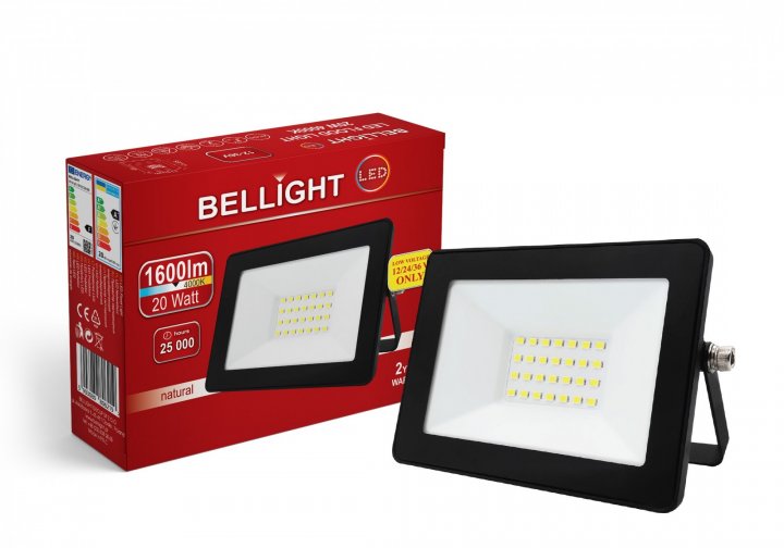 Прожектор светодиодный BL-LFL-2-20-12-36 slim/СДО 2-20-12-36 AC/DC, 4000К, 1600 Лм, IP65