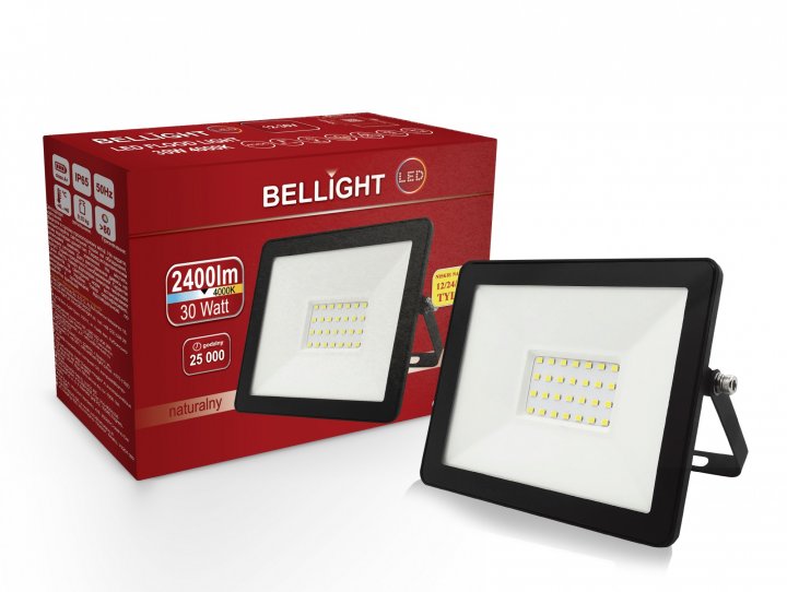 Прожектор светодиодный BL-LFL-2-30-12-36 slim/СДО 2-30-12-36 AC/DC, 4000К, 2400 Lm, IP65