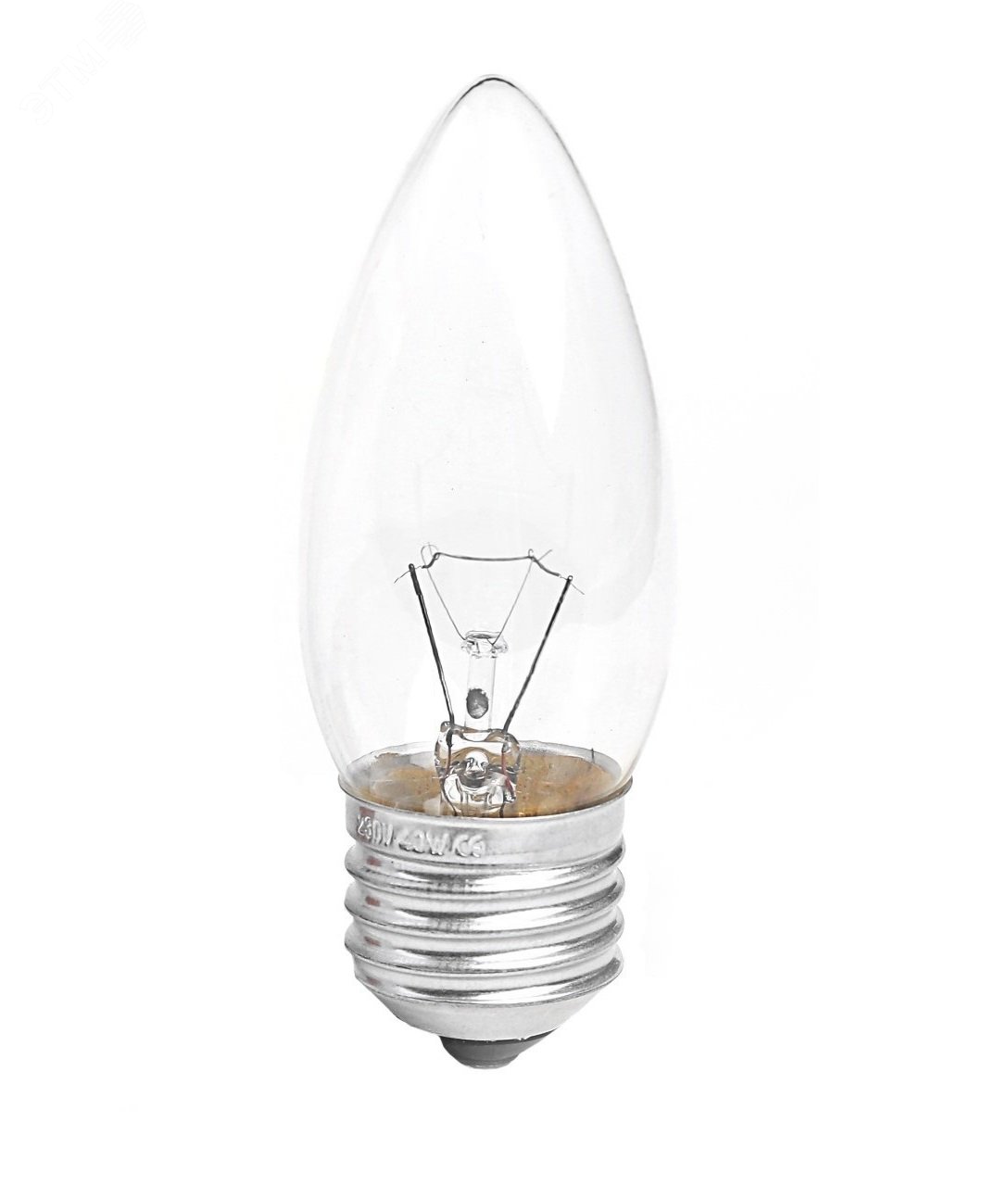 Лампа накаливания декоративная ДС 60Вт 230В Е27 ( cвеча) цветная упаковка BELLIGHT